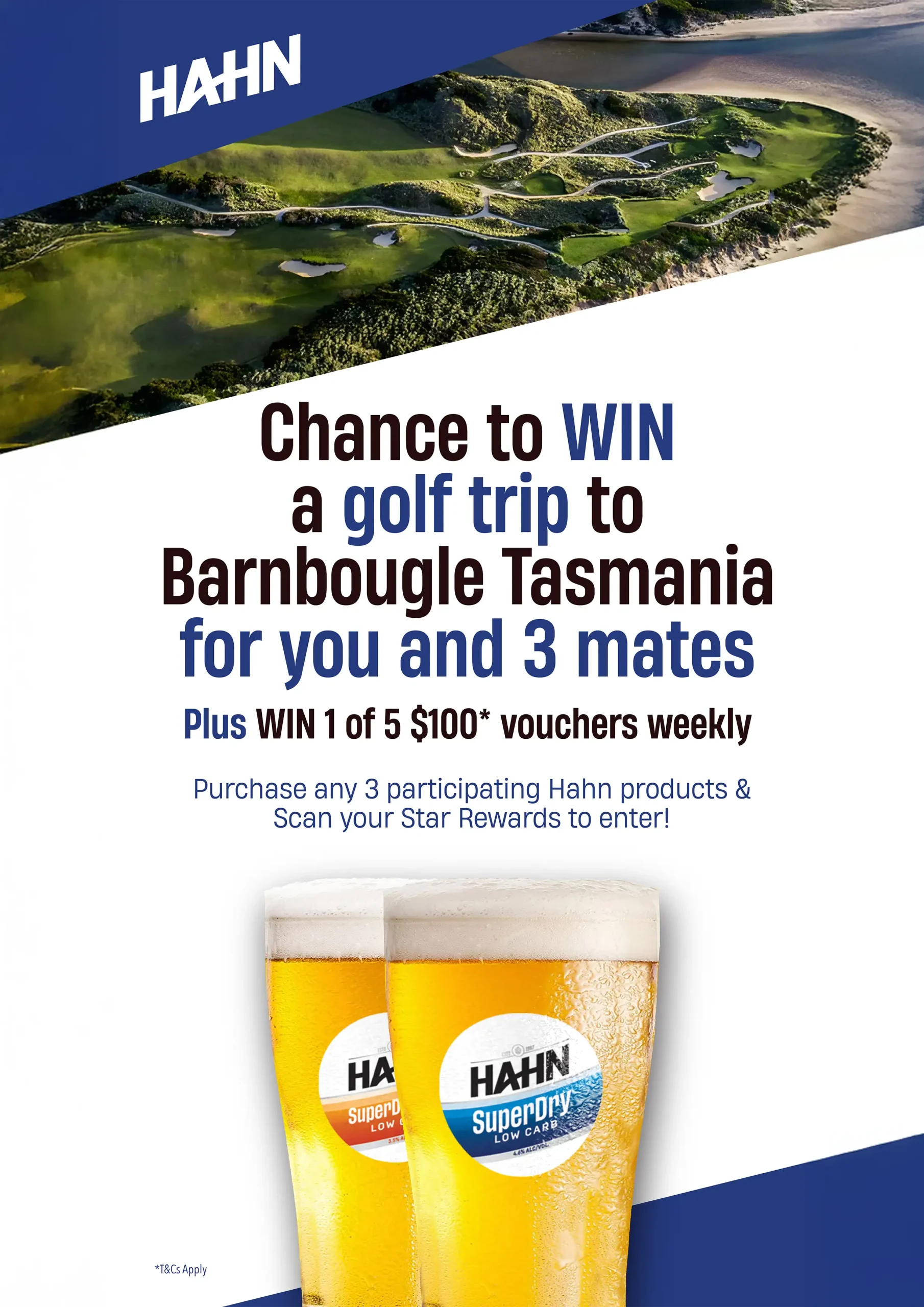 For all our Hahn and golf lovers, our members have the chance for a golf trip to Barnbougle, Tasmania.